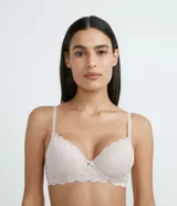 Soutien con base, modelo base, con relleno y decorado rústico. Elástico dobrável y tejido decorado.