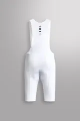 Culotte corto de ciclismo Zara Athleticz de color negro, confeccionado en tejido elástico ligero, con tirantes elásticos blancos, costuras flatlock antiabrasión y badana ergonómica.