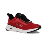 Championes Avia modelo Chad, color rojo con detalles en negro y blanco, acordonados, ideales para running.