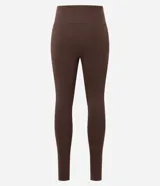 Calza legging deportiva Get Over en poliamida de color azul oscuro, con cintura alta y diseño liso.
