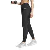 Calzas de training Adidas, color negro, con cintura alta, costuras selladas y tecnología Aeroready.