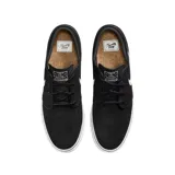 Championes de skate Nike SB modelo Zoom Janoski OG, color negro con el logo swoosh bordado en blanco y suela de goma vulcanizada blanca.