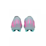 Championes de fútbol Nike Mercurial Vapor 16 Academy, color celeste con detalles en rosa y turquesa.