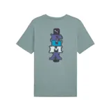 Remera marrón de algodón con logo de Puma estampado en el pecho. Corte clásico y mangas cortas.