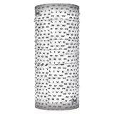 Cuello tubular multifuncional Buff Coolnet Uv+ con estampado de letras en blanco y negro.
