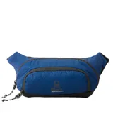 Riñonera Rip Curl modelo Large Waistbag Search color azul, con detalles en negro y cierre frontal.
