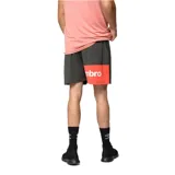 Bermuda deportiva negra de poliéster con logo Umbro estampado en blanco en la pierna derecha.