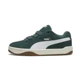 Championes Puma Park Lifestyle Easy SD de color verde oscuro, con la franja lateral característica en blanco, suela de goma y detalles en tono tostado.