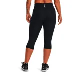 Calza capri deportiva Under Armour Fly Fast 3.0 Speed, color negro con detalles reflectivos, confeccionada en tejido HeatGear® ligero de secado rápido, con perforaciones láser para ventilación, cintura de talle medio con cordón interior y bolsillo lateral.