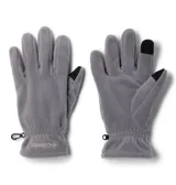 Guantes de polar Columbia modelo M Steens Mountain, color gris, con función táctil en el pulgar y el índice, y puño elástico.