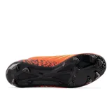 Championes de fútbol New Balance Furon V7 Dispatch FG, color naranja con detalles en negro y verde.