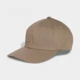 Gorra de béisbol Adidas de color marrón, con visera precurvada y el logo de las 3 Barras bordado en tono ton sur ton en el frente.
