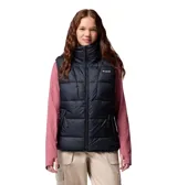 Chaleco puffer Columbia Pike Lake III Vest color negro, con diseño acolchado, cuello alto, cierre frontal y bolsillos laterales con cremallera. Incluye forro térmico reflectante y tecnología Omni-Shield.