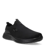 Championes Umbro tipo slip-on de color negro, confeccionados en tejido de punto transpirable. Presentan un diseño sin cordones con logo de la marca aplicado en el lateral y una suela de goma con relieve texturizado en la parte trasera.