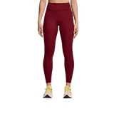 Calza larga de running Saucony Fortify, color bordó, de tiro alto y calce ajustado. Cuenta con bolsillo con cremallera en el muslo y en la parte trasera.