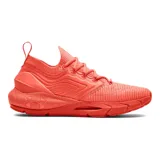 Championes de running Under Armour modelo HOVR Phantom 2, color naranja vibrante. Confeccionados con tecnología UA IntelliKnit para mayor transpirabilidad y elasticidad, cuentan con amortiguación reactiva UA HOVR, panel moldeado en el mediopié y suela de goma con textura de tacos para mayor tracción.