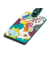 Short de baño con estampado de chicas pin-up, palmeras y puestas de sol. Cuenta con cintura elástica ajustable, bolsillo trasero con cierre y suspensor de malla fina hipoalergénico.