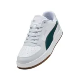 Championes Puma Caven 2.0 de estilo urbano, color blanco con detalles plateados en el logo lateral.