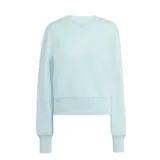 Buzo de cuello redondo Adidas, color verde agua, con diseño minimalista y logo de la marca bordado en el centro del pecho. Presenta puños y cintura acanalados para un mejor ajuste.