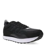 Championes urbanos Topper modelo Temple, color negro con suela blanca. Presentan un diseño de corte bajo con cordones, combinando paneles de material sintético y textil para mayor durabilidad y estilo.