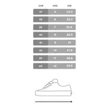 Zapatillas bajas de skate Vision Street Wear, color negro con suela blanca. Cordones anchos y etiqueta con el logo de la marca en la lengüeta.
