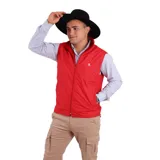 Chaleco negro de microfibra impermeable con interior de polar y cierre frontal.