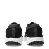 Championes de running New Balance Evoz Fresh Foam para hombre, color negro con entresuela blanca y suela negra con detalles amarillos. Presentan el logotipo 'N' en los laterales en color verde claro y tecnología Fresh Foam en la entresuela para mayor amortiguación.