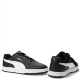 Championes urbanos Puma Caven 2.0, color blanco, con diseño clásico de corte bajo, perforaciones en la puntera y logo de la marca en el lateral.