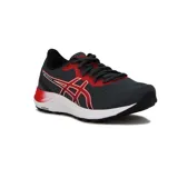 Championes Asics Gel-Excite 8 para running, color gris con detalles en rojo y blanco.