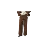 Pantalon de trabajo Eme Studios Crusader Brown, color marrón, de corte recto y holgado. Cuenta con cierre de hebillas metálicas cruzadas en la cintura y costuras frontales marcadas.