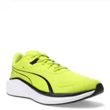 Championes Puma Skyrocket Lite, color verde lima con detalles en negro y blanco, con cordones y suela de goma.