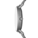 Reloj Skagen Kuppel con caja de acero inoxidable gris de 44mm, malla metálica gris de 22mm, mecanismo de cuarzo con tres agujas y sub-segundero, esfera gris con acabado arenado y cristal mineral.