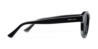 Lentes de sol redondos negros con lentes polarizadas alemanas con recubrimiento Antiscratch y Superhydrophobic.