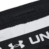 Short deportivo Under Armour Vanish Woven negro, de tejido ligero y resistente, con cintura elástica con logo de la marca y calza interior incorporada.