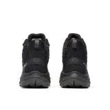 Bota de senderismo Merrell modelo Speed Strike 2 LTR, color negro. Diseño de caña media con parte superior de cuero impermeable, cierre con cordones, cuello acolchado y suela de goma con tracción optimizada para terrenos difíciles.