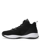 Championes de básquet Topper Candun, de caña media, color negro con detalles en blanco.