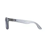 Lentes de sol Cat modelo Cts Blinding con armazón rectangular de acetato en color gris traslúcido y cristales polarizados oscuros. Presentan bisagras con resorte y logo metálico en las patillas.