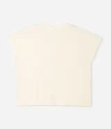 Blusa tipo muscle tee de corte holgado, confeccionada en tejido rib acanalado, con escote redondo y diseño sin mangas.