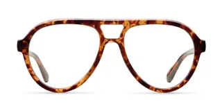 Lentes blueblocker con armazón estilo aviador en estampado carey. Cuentan con protección contra luz azul y UV400, diseñados para el uso frente a pantallas digitales.