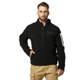 Campera Caterpillar de hombre, color negro, con cierre frontal y logo de la marca en el pecho.