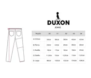 Pantalón de jean negro con roturas en las rodillas.