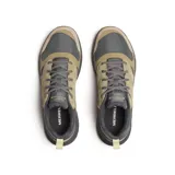 Championes de senderismo Merrell, confeccionados en una combinación de piel de ante y malla transpirable. Presentan un diseño robusto con entresuela de espuma EVA para mayor estabilidad y suela de goma con relieve para un mejor agarre en terrenos irregulares.