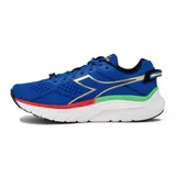 Championes de running Diadora Equipe Atomo M, color azul con detalles en dorado, verde y rojo.