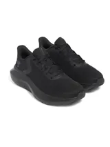 Championes de running Under Armour modelo Charged Rogue 5, color negro. Presentan una parte superior de malla técnica transpirable, entresuela Charged Cushioning para amortiguación y suela de goma resistente para mayor tracción.