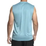 Musculosa deportiva Umbro de color verde claro, con cuello redondo y detalle de cinta con logo en los hombros. Presenta el logo de la marca estampado en el pecho.