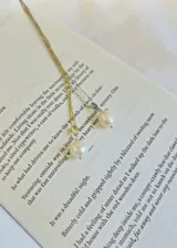 Collar de plata 925 con dije de perla barroca de río.