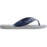 Ojotas Havaianas modelo Track Waves, color blanco con textura geométrica en la plantilla y logo de la marca en la tira.