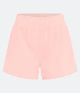 Short runner deportivo Get Over de color salmón, con cintura elástica y bajo redondeado, diseñado para running y entrenamiento.