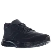 Championes Adidas Duramo 10, color negro, con las tres tiras características de la marca en los laterales.