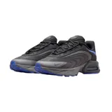 Championes Nike Air Max Fire, de color negro con detalles en azul y suela con amortiguación Air visible en el talón.